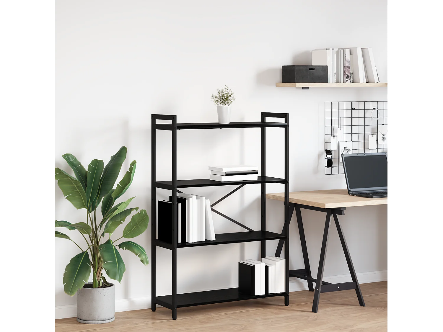 Bibliothèque | Etagère de rangement | Meuble de rangement Chêne noir 80 x 30 x 118 cm Bois d'ingénierie