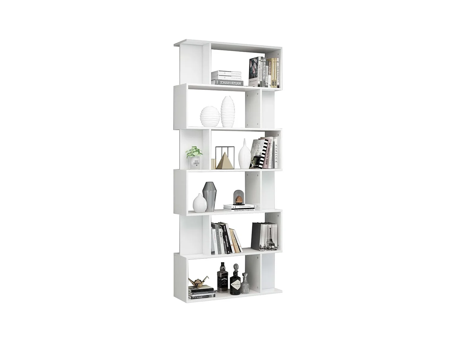 Bibliothèque | Etagère de rangement | Meuble de rangement Blanc brillant 80x24x192 cm