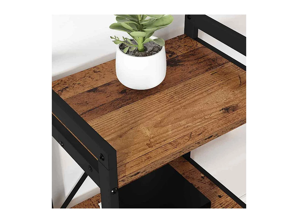 Bibliothèque | Etagère de rangement | Meuble de rangement Bois ancien 40 x 30 x 83 cm Bois d'ingénierie