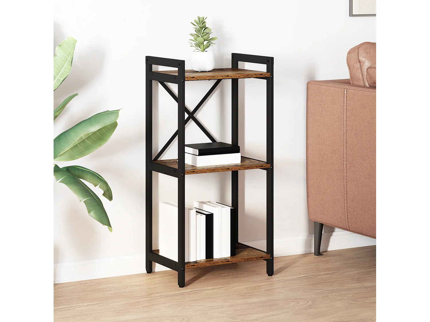 Libreria | Scaffale | Mobile di stoccaggio Legno vecchio 40 x 30 x 83 cm Legno multistrato