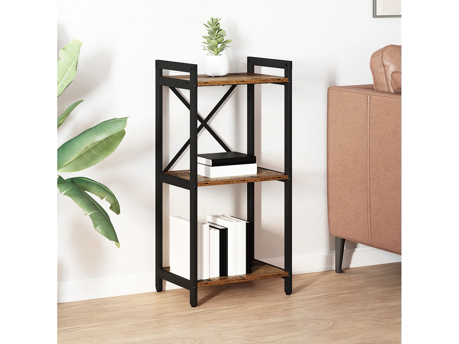 Bibliothèque | Etagère de rangement | Meuble de rangement Bois ancien 40 x 30 x 83 cm Bois d'ingénierie