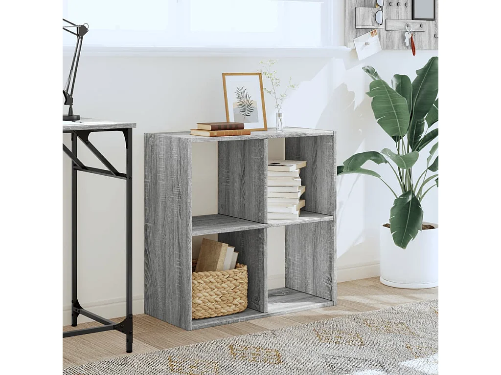 Libreria | Scaffale | Mobile di stoccaggio Grigio Sonoma 68,5x32x68,5 cm in Legno Multistrato