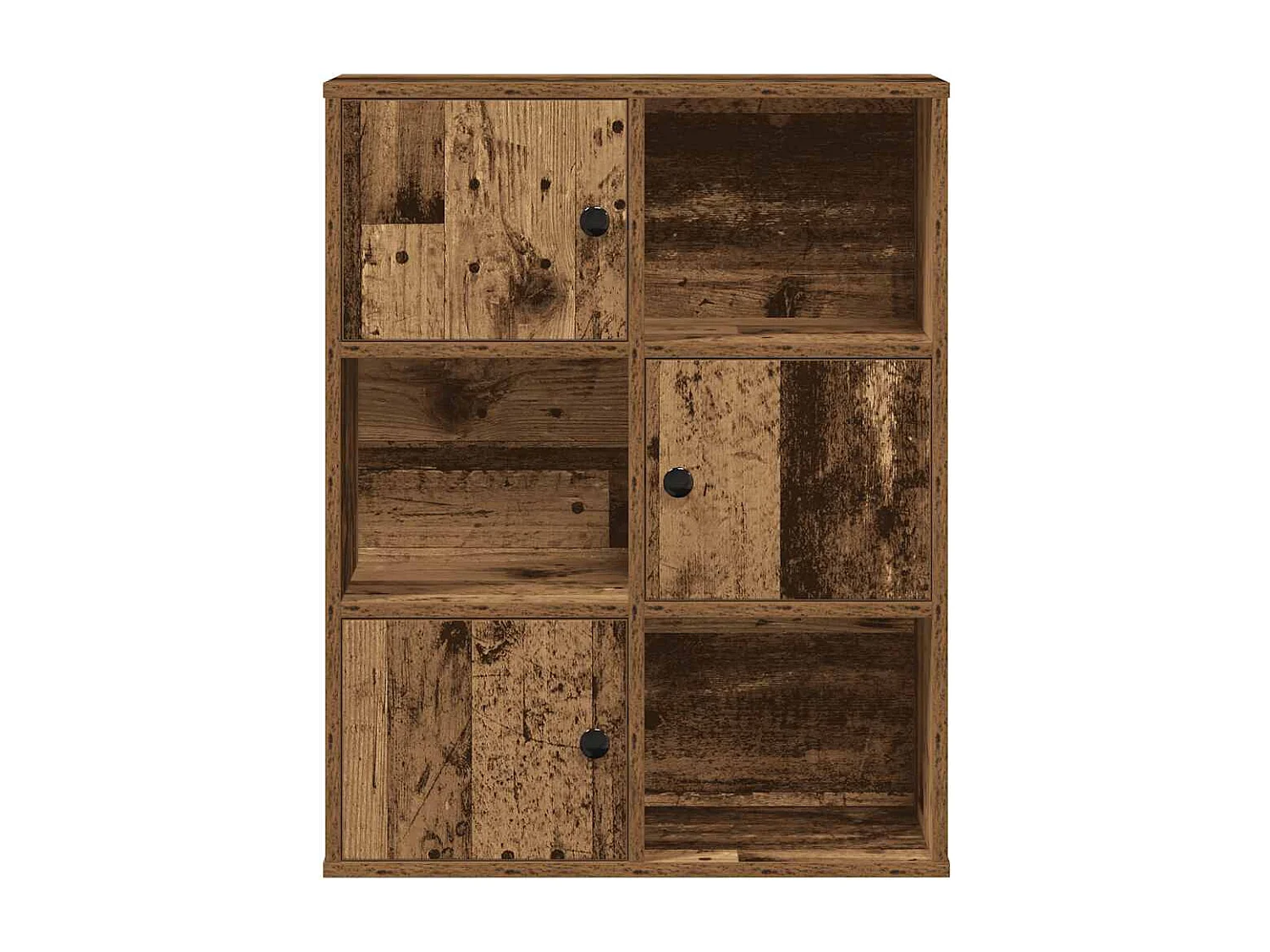 Bibliothèque | Etagère de rangement | Meuble de rangement vieux bois 60x24x76,5 cm bois d'ingénierie