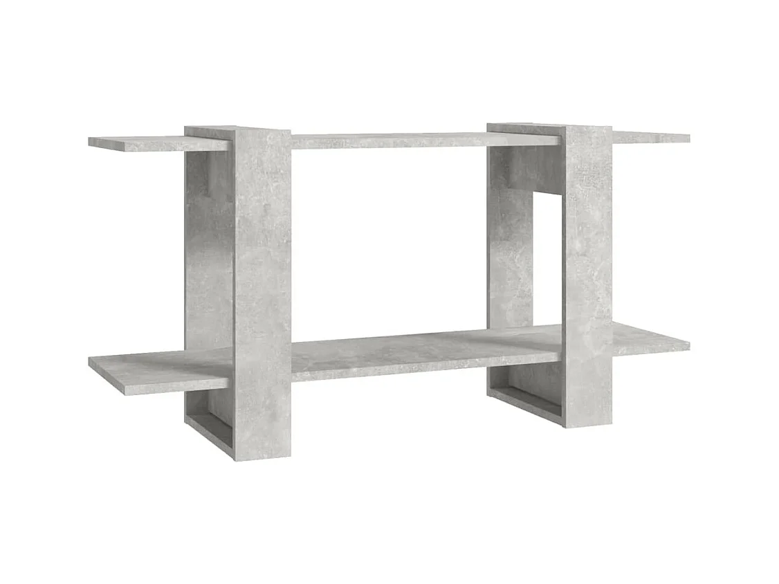 Bibliothèque | Etagère de rangement | Meuble de rangement Gris béton 100x30x51 cm bois d'ingénierie