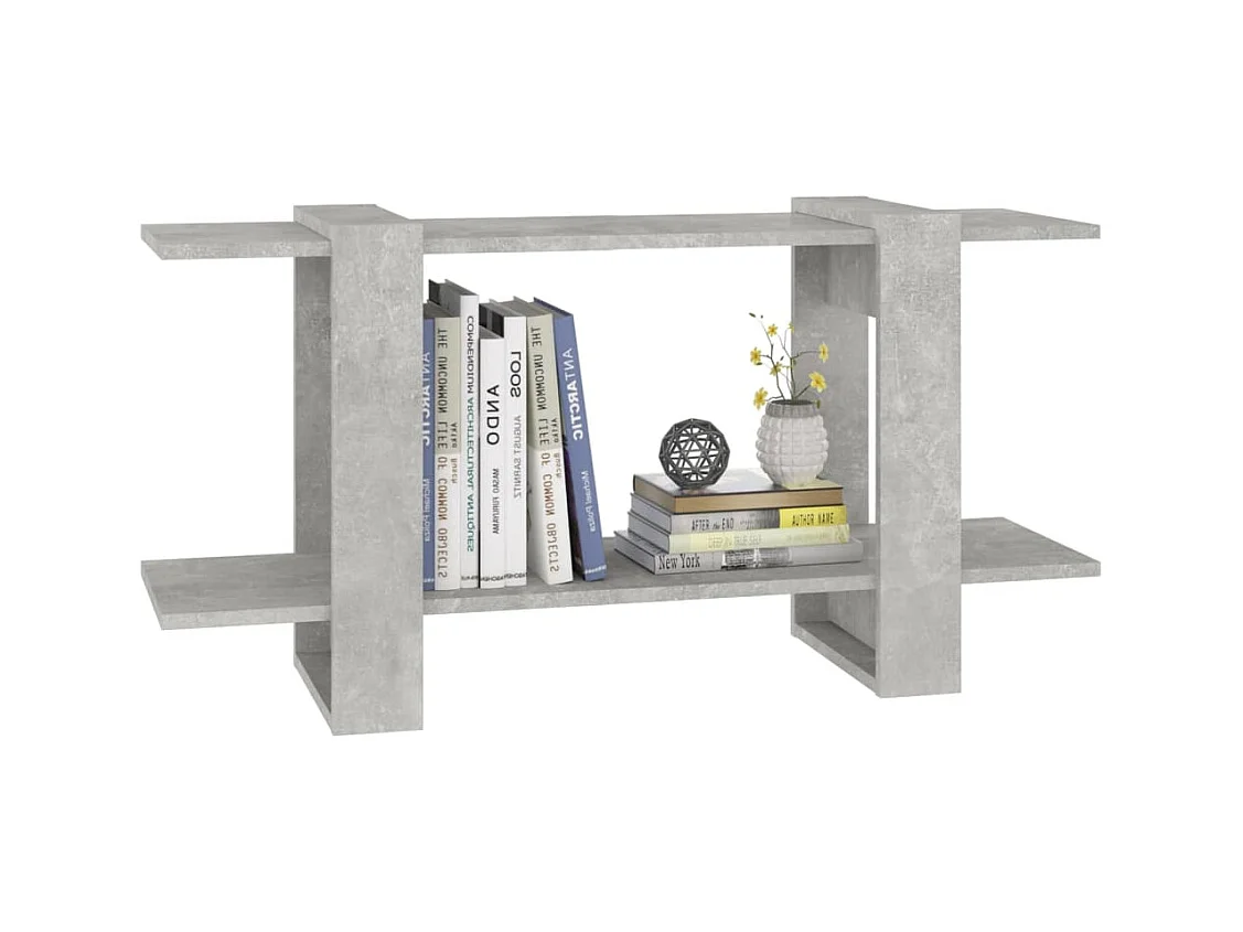 Bibliothèque | Etagère de rangement | Meuble de rangement Gris béton 100x30x51 cm bois d'ingénierie
