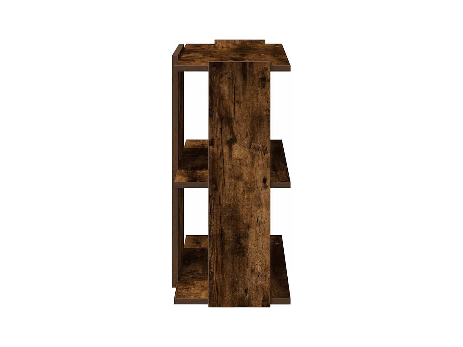 Bibliothèque | Etagère de rangement | Meuble de rangement 3 niveaux chêne fumé 60x30x60 cm bois d'ingénierie