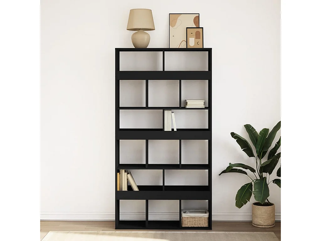 Armadio per Libri | Scaffale Libri | Mobile di stoccaggio Nero 100x33x187,5 cm in Truciolato