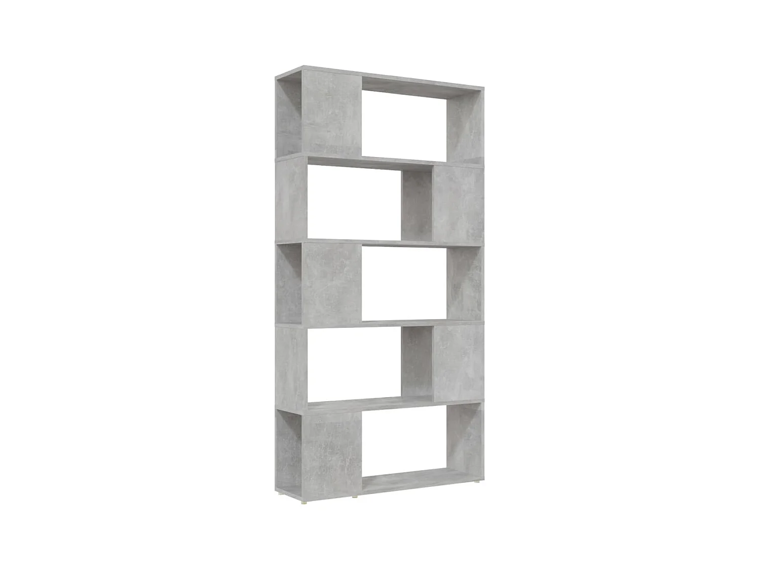 Bibliothèque de séparation | Etagère de rangement | Meuble de rangement Gris béton 80x24x155 cm