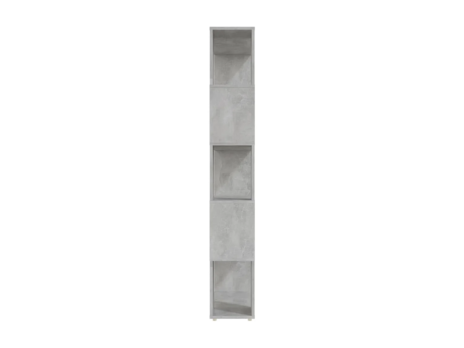 Bibliothèque de séparation | Etagère de rangement | Meuble de rangement Gris béton 80x24x155 cm