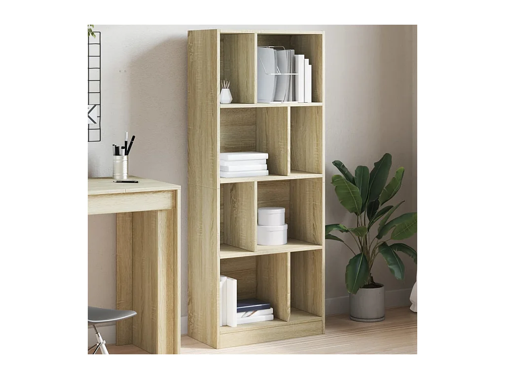 Bibliothèque | Etagère de rangement | Meuble de rangement chêne sonoma 57x28,5x141 cm bois d'ingénierie