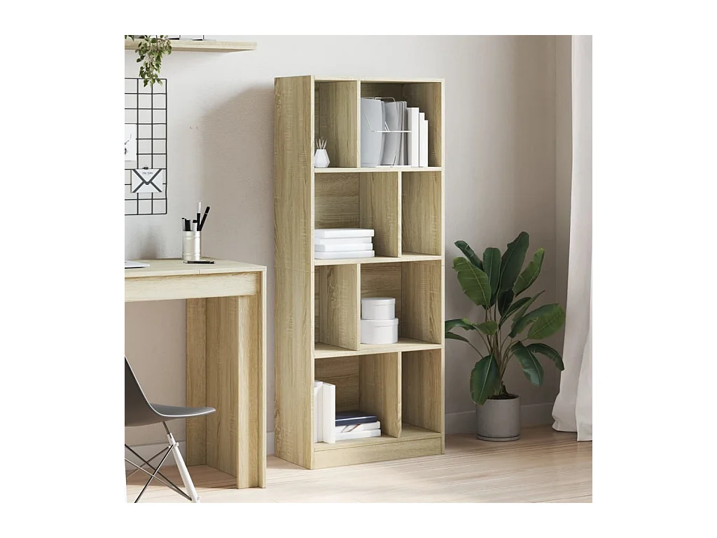 Bibliothèque | Etagère de rangement | Meuble de rangement chêne sonoma 57x28,5x141 cm bois d'ingénierie