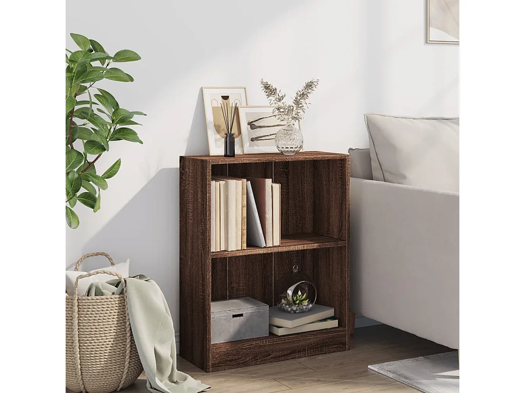 Bibliothèque | Etagère de rangement | Meuble de rangement Chêne marron 60x24x76 cm Bois d'ingénierie