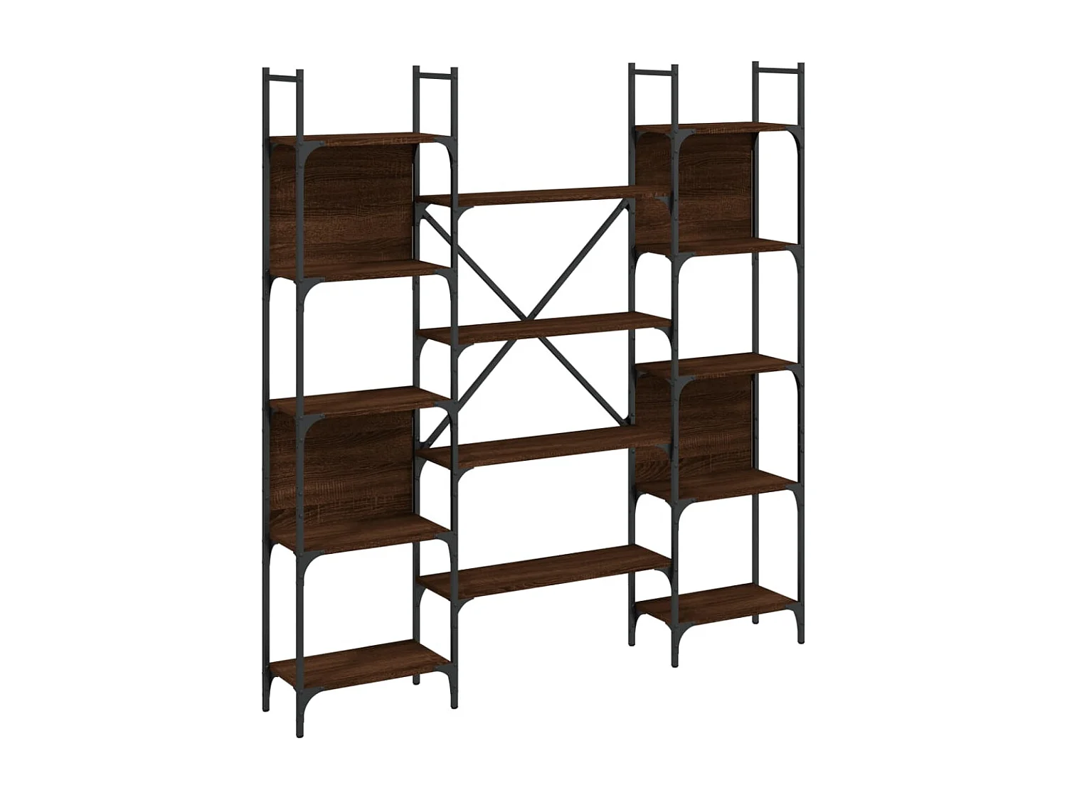 Libreria | Scaffale | Mobile di stoccaggio Rovere Marrone 155,5x24x166,5 cm in Legno Multistrato