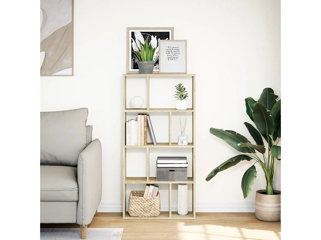 Libreria | Scaffale | Mobile di stoccaggio Rovere Sonoma 60x20x120 cm in Truciolato