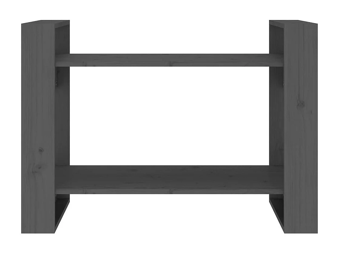 Bibliothèque | Etagère de rangement | Meuble de rangement Gris 80x35x56,5 cm Pin solide