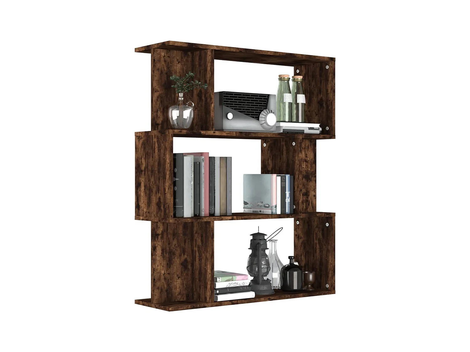 Bibliothèque | Etagère de rangement | Meuble de rangement Chêne fumé 80x24x96 cm Bois d'ingénierie