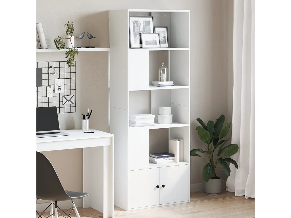 Bibliothèque | Etagère de rangement | Meuble de rangement blanc 70x36x189 cm bois d'ingénierie