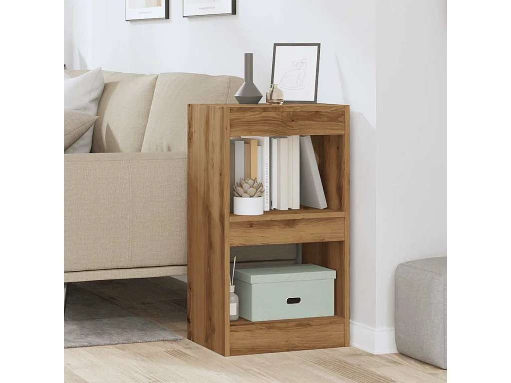 Libreria | Scaffale | Mobile di stoccaggio Divisorio in Rovere Artigianale 40x30x72 cm