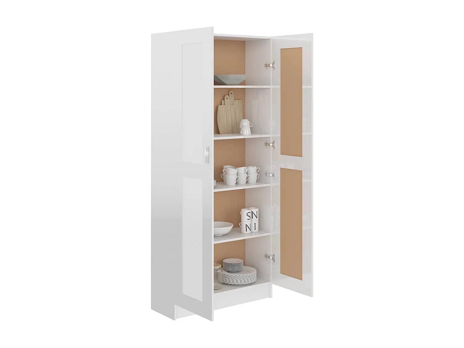 Bibliothèque | Etagère de rangement | Meuble de rangement Blanc brillant 82,5x30,5x185,5cm Bois d'ingénierie