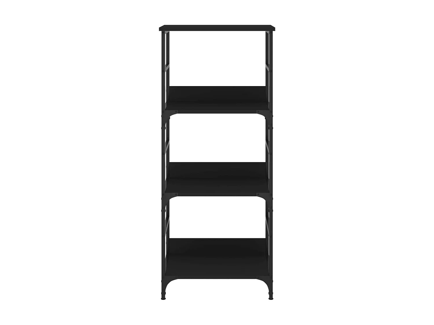 Bibliothèque | Etagère de rangement | Meuble de rangement noir 50x33x117,5 cm bois d'ingénierie