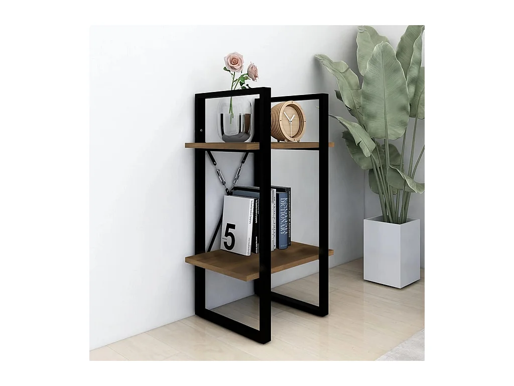 Bibliothèque | Etagère de rangement | Meuble de rangement 2 niveaux Chêne brun 40x30x70 cm Bois d'ingénierie