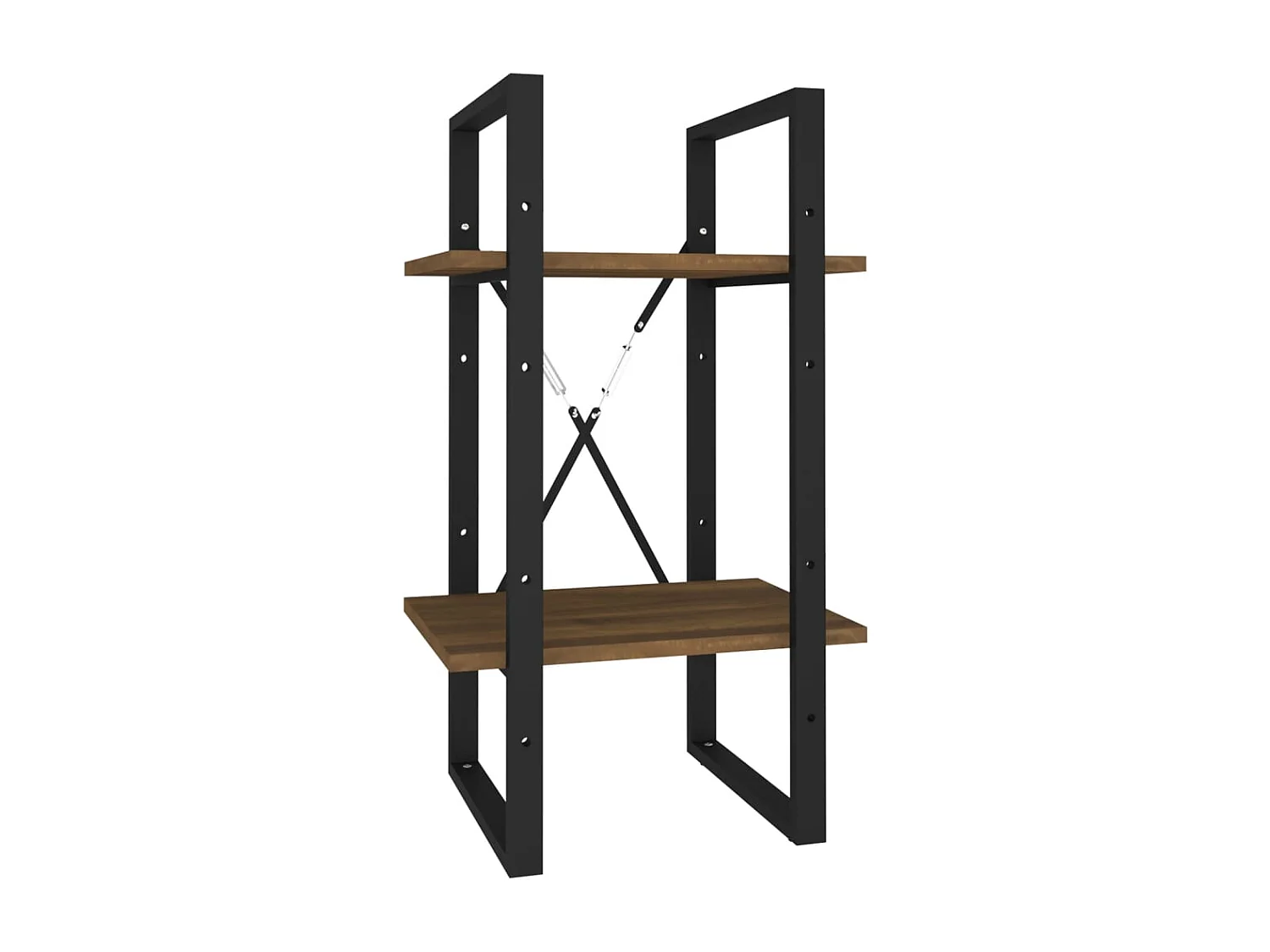 Bibliothèque | Etagère de rangement | Meuble de rangement 2 niveaux Chêne brun 40x30x70 cm Bois d'ingénierie