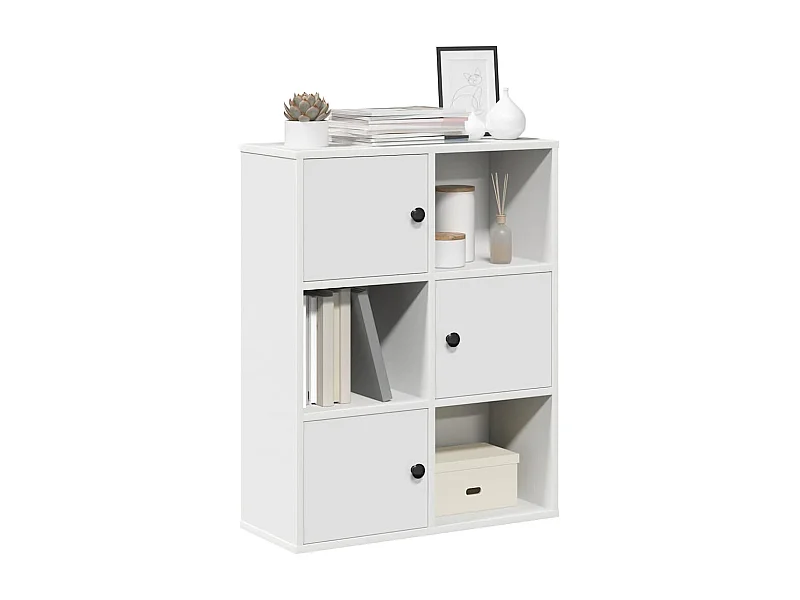 Libreria | Scaffale | Mobile di stoccaggio Bianca 60x24x76,5 cm in Legno Multistrato