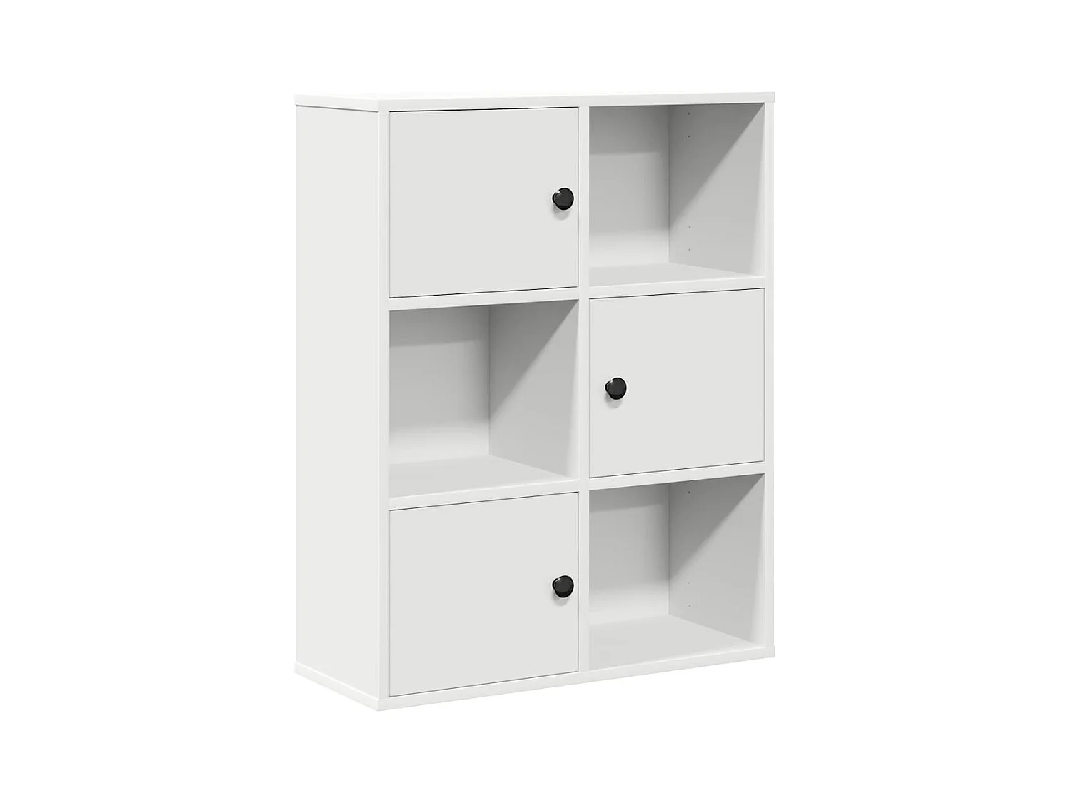 Bibliothèque | Etagère de rangement | Meuble de rangement blanc 60x24x76,5 cm bois d'ingénierie