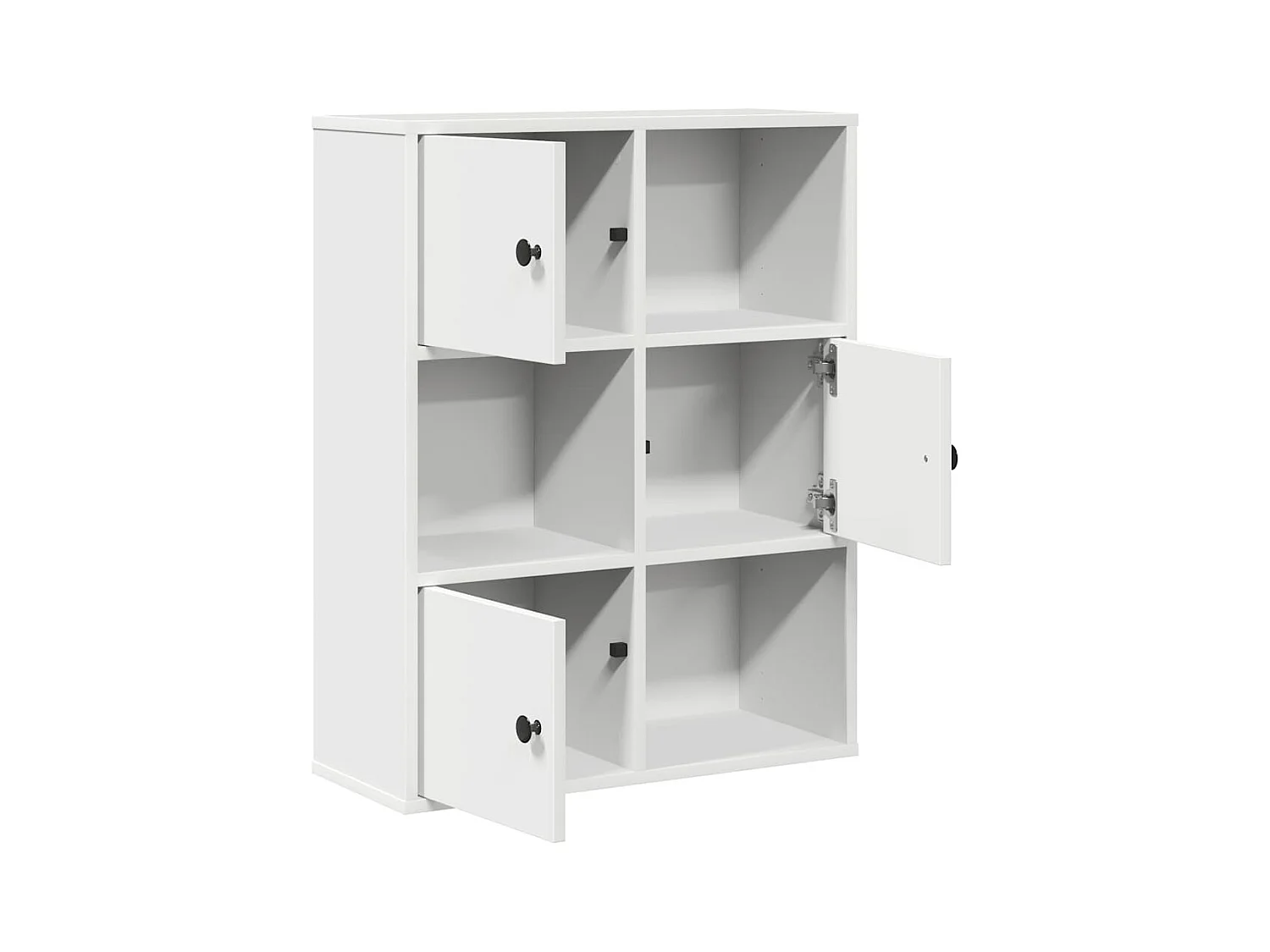 Bibliothèque | Etagère de rangement | Meuble de rangement blanc 60x24x76,5 cm bois d'ingénierie