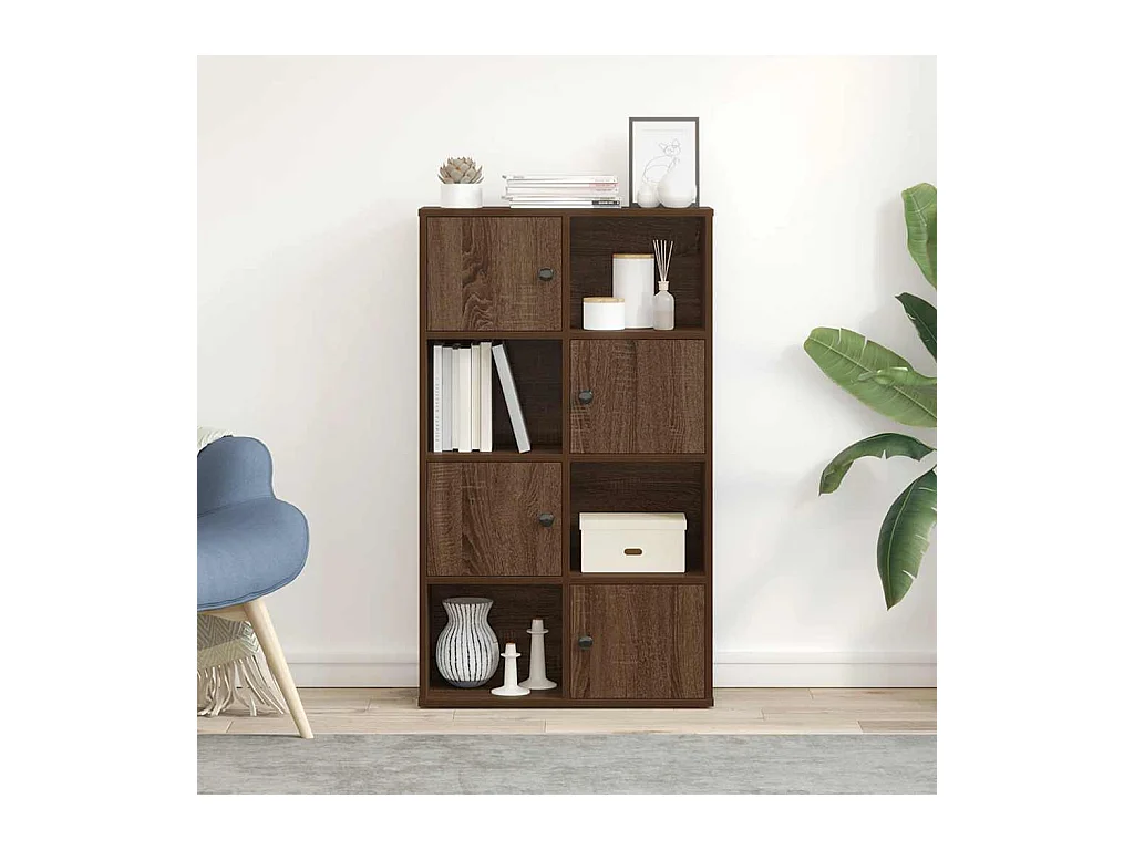 Bibliothèque | Etagère de rangement | Meuble de rangement chêne marron 60x24x101,5 cm bois d'ingénierie