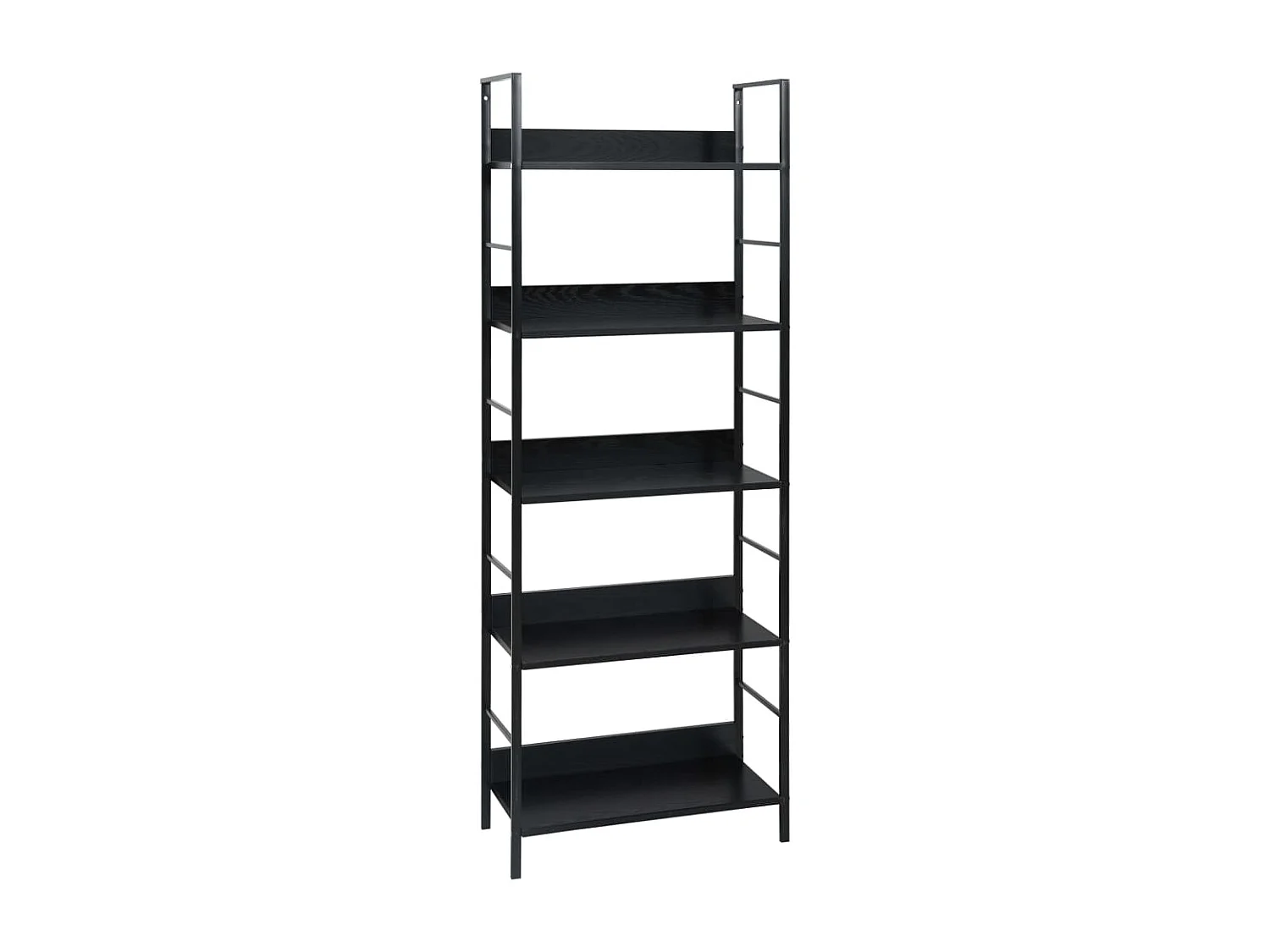 Armadio per Libri | Scaffale Libri | Mobile di stoccaggio 5 Ripiani Nero 60x27,6x128,5cm Legno Multistrato