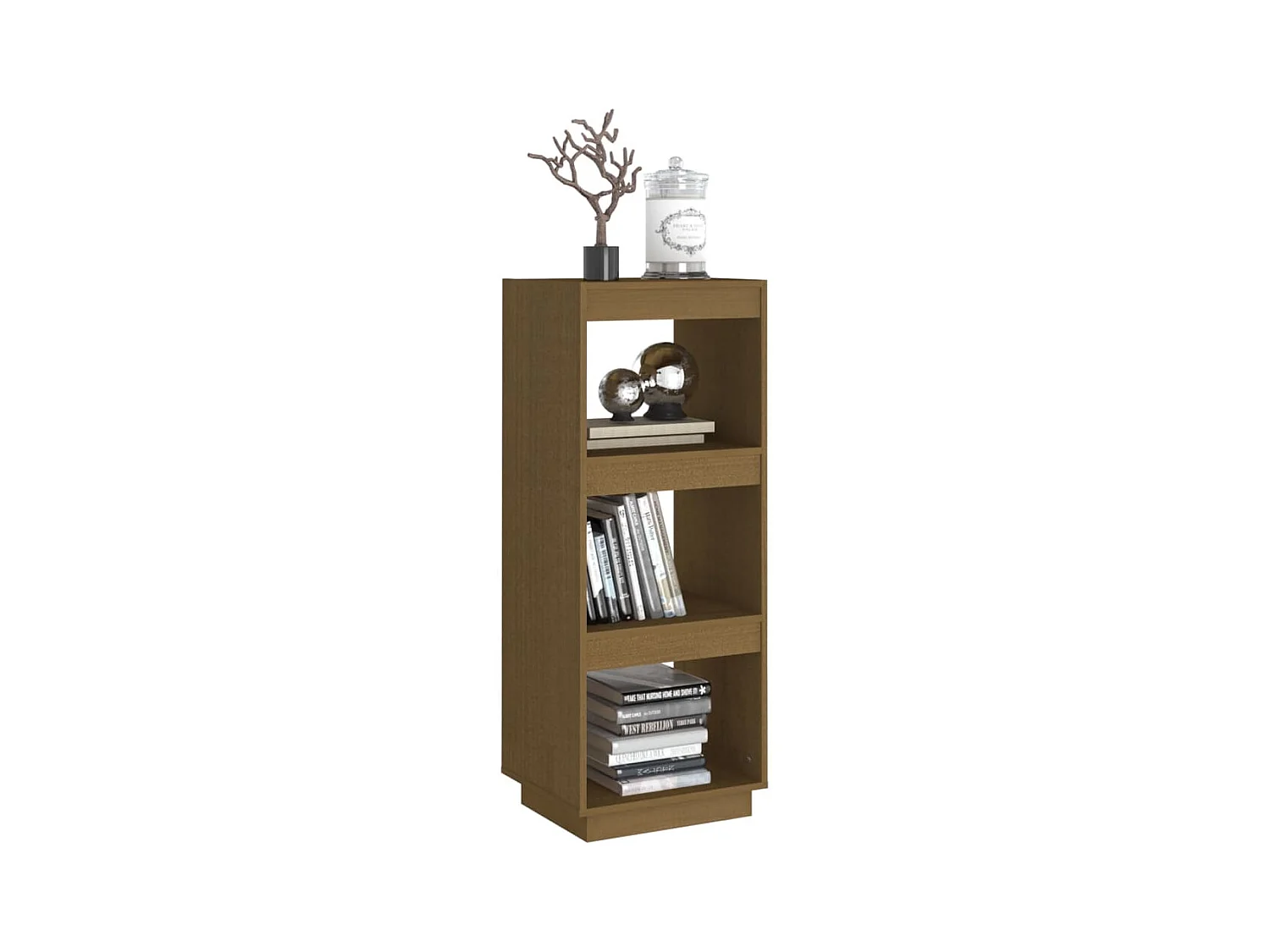 Bibliothèque | Etagère de rangement | Meuble de rangement Marron miel Bois de pin massif