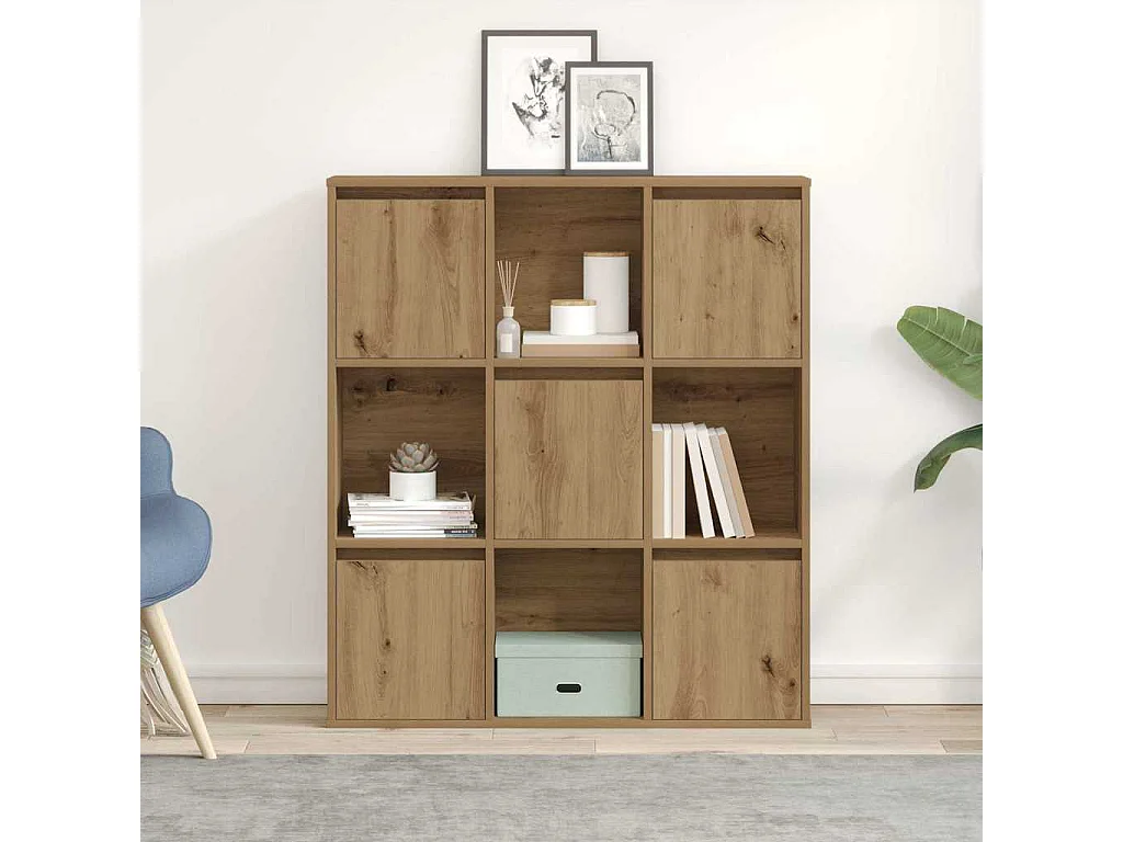 Libreria | Scaffale | Mobile di stoccaggio Rovere Artigianale 89x24x101,5 cm in Legno Multistrato