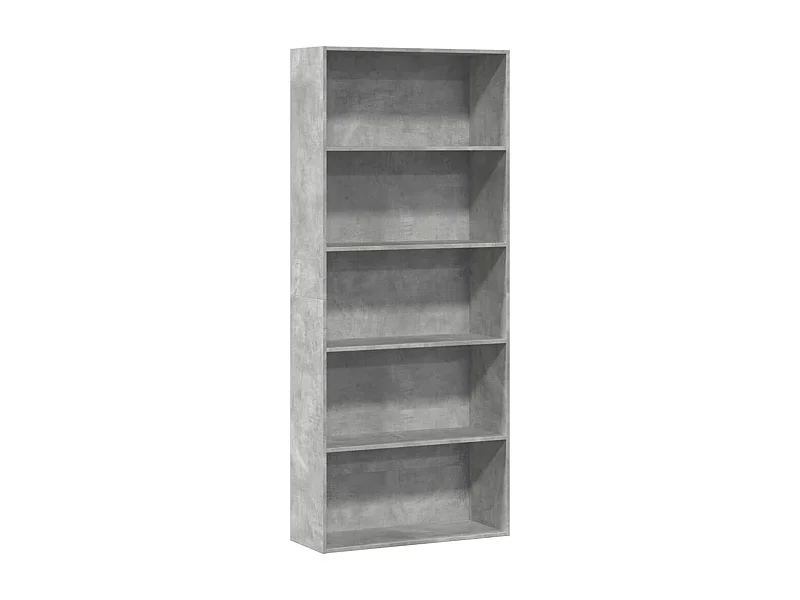 Bibliothèque | Etagère de rangement | Meuble de rangement gris béton 80x30x189 cm bois d'ingénierie