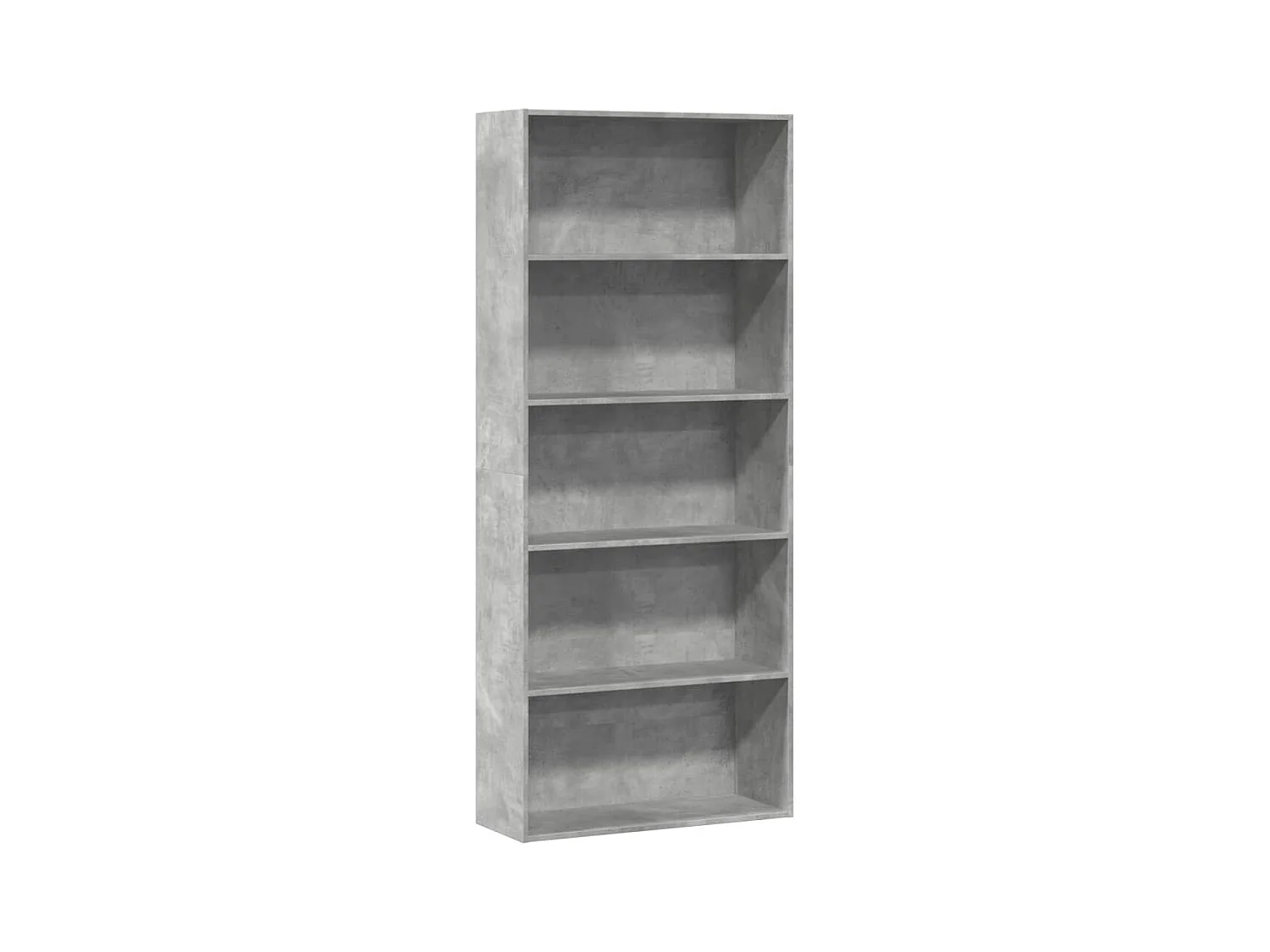 Bibliothèque | Etagère de rangement | Meuble de rangement gris béton 80x30x189 cm bois d'ingénierie