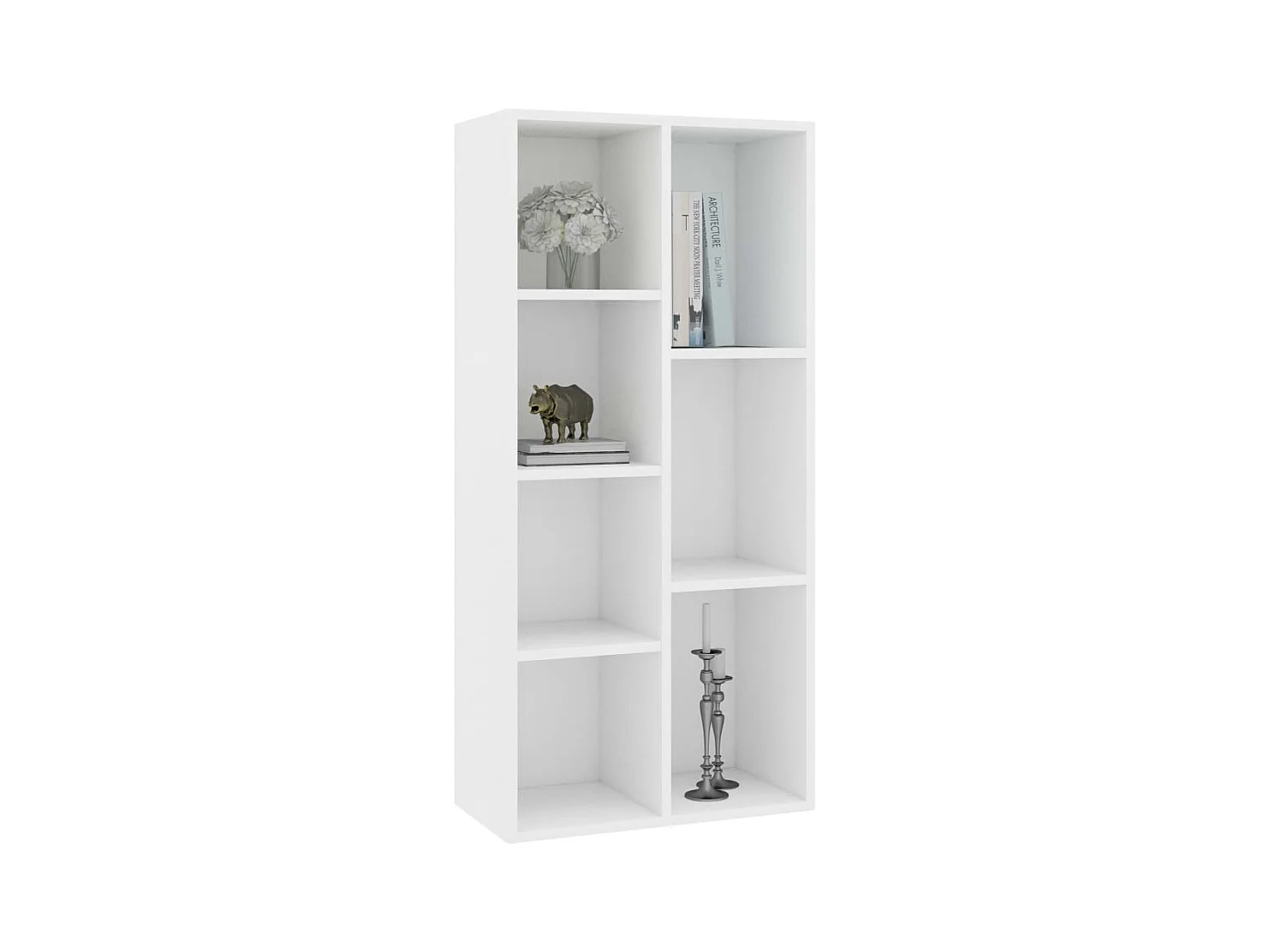 Libreria | Scaffale | Mobile di stoccaggio Bianca 50x25x106 cm in Legno Multistrato