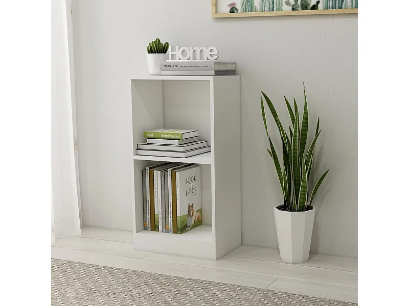 Bibliothèque | Etagère de rangement | Meuble de rangement blanc 40x24x75 cm bois d'ingénierie