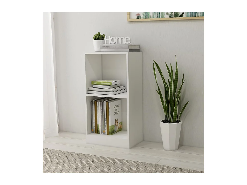 Bibliothèque | Etagère de rangement | Meuble de rangement blanc 40x24x75 cm bois d'ingénierie