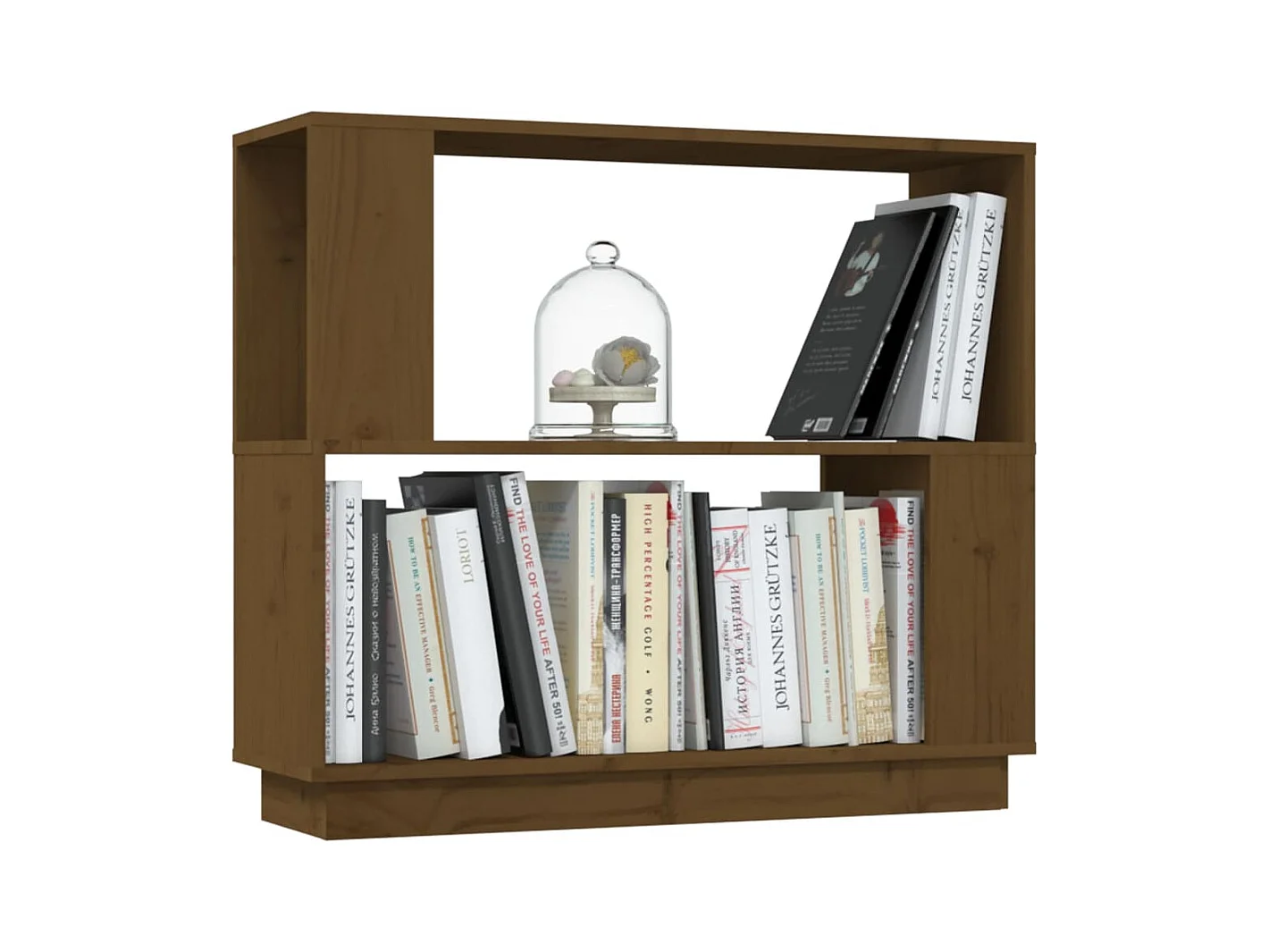Bibliothèque | Etagère de rangement | Meuble de rangement Marron miel 80x25x70 cm Bois massif