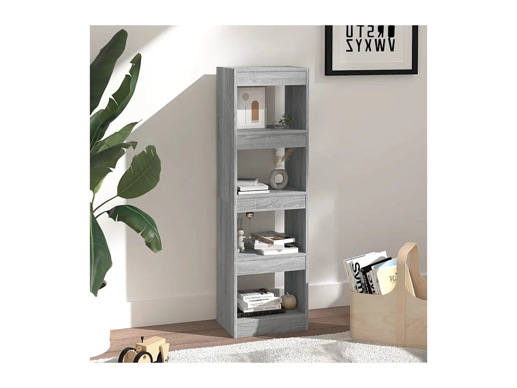 Bibliothèque | Etagère de rangement | Meuble de rangement Sonoma gris 40x30x135 cm