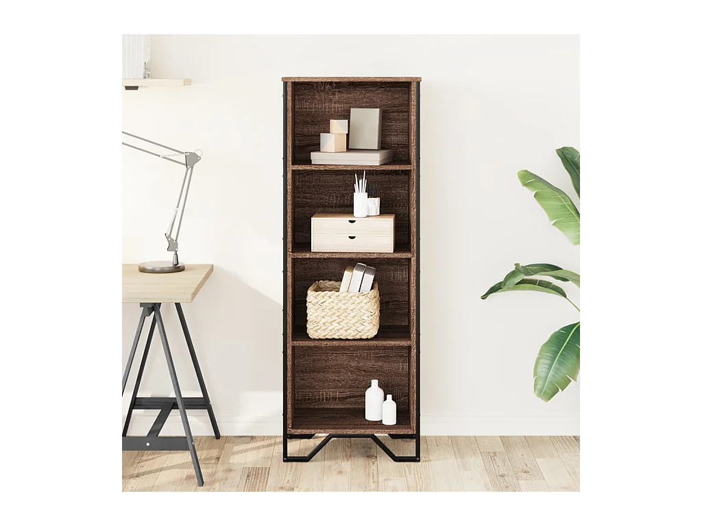Bibliothèque | Etagère de rangement | Meuble de rangement chêne marron 50x31x137,5 cm bois d'ingénierie