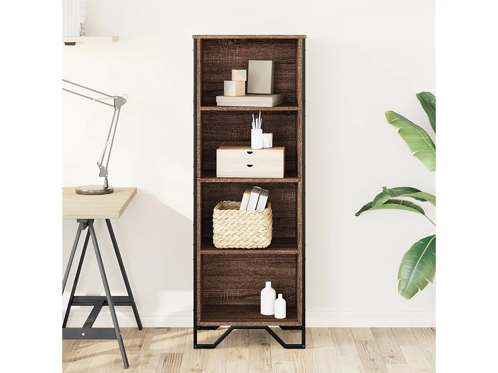 Libreria | Scaffale | Mobile di stoccaggio Rovere Marrone 50x31x137,5 cm in Truciolato