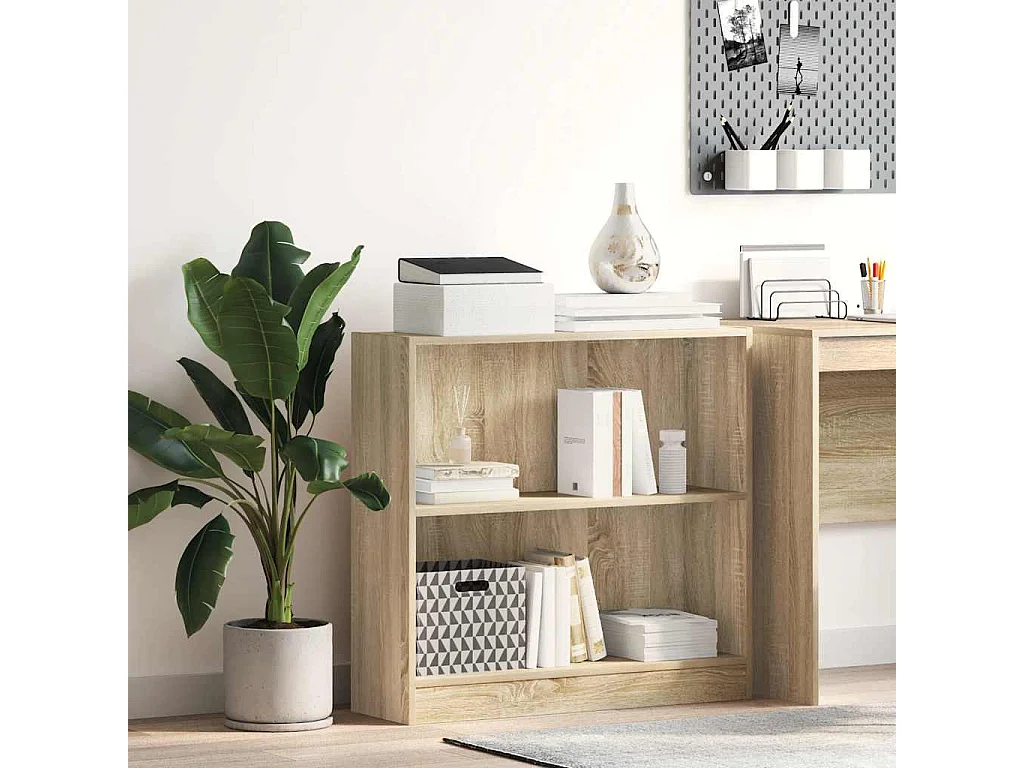 Bibliothèque | Etagère de rangement | Meuble de rangement chêne sonoma 80x24x75 cm bois d'ingénierie