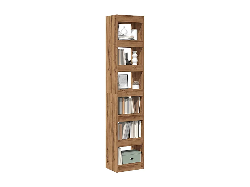 Libreria | Scaffale | Mobile di stoccaggio Divisorio Rovere Artigianale 40x30x198 cm