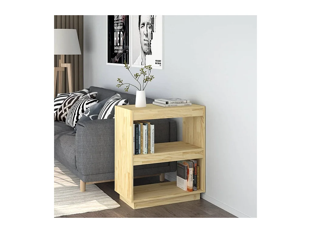 Libreria | Scaffale | Mobile di stoccaggio 60x35x71 cm in Legno Massello di Pino