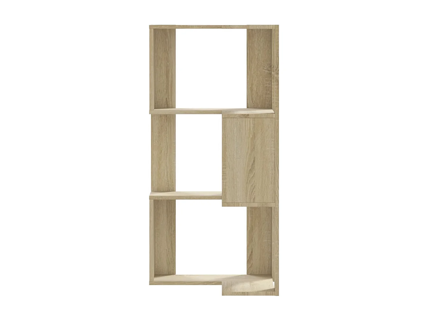 Libreria | Scaffale | Mobile di stoccaggio Angolare 3 Ripiani Rovere Sonoma 50x50x102 cm Legno