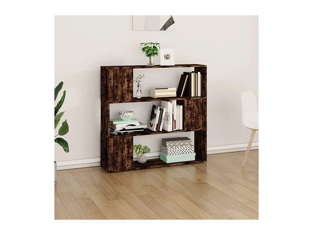 Bibliothèque | Etagère de rangement | Meuble de rangement Chêne fumé 100x24x94 cm