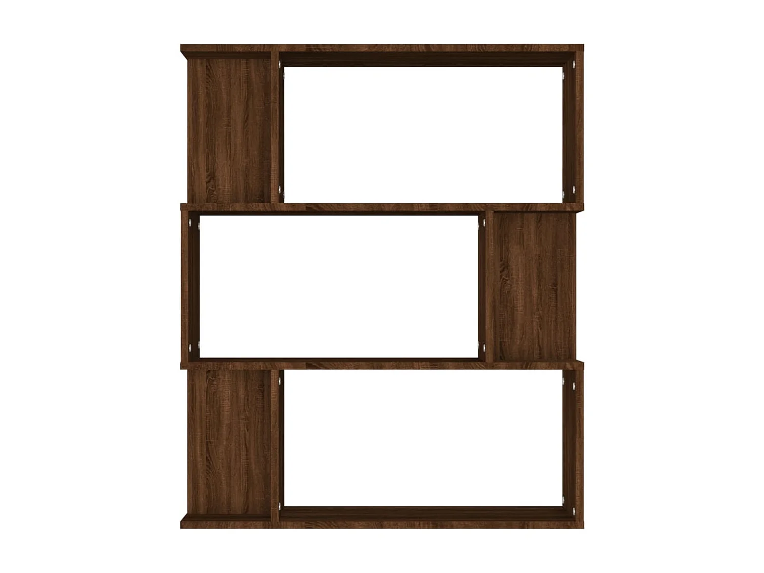 Libreria | Scaffale | Mobile di stoccaggio Divisorio Rovere Marrone 80x24x96 cm Legno Multistrato
