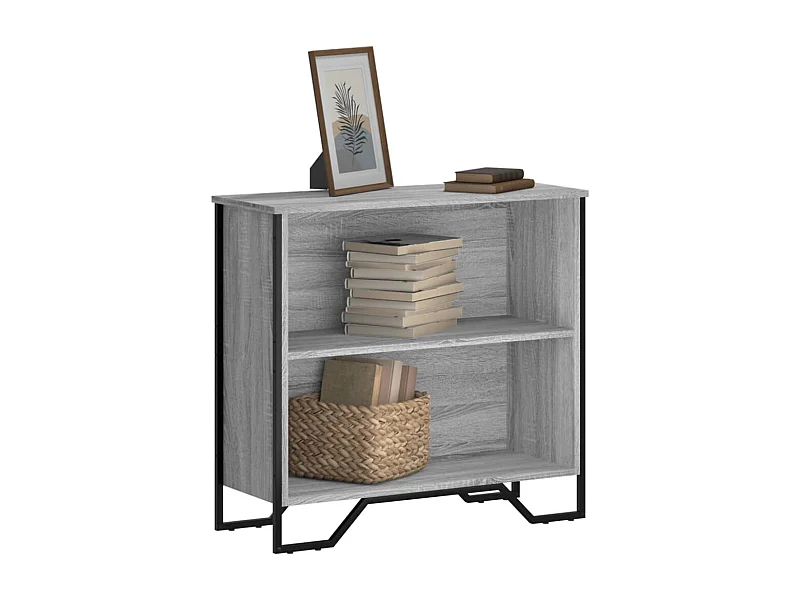 Libreria | Scaffale | Mobile di stoccaggio Grigio Sonoma 80x31x74,5 cm in Legno Multistrato