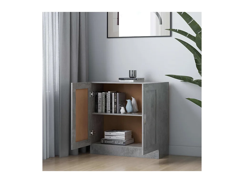 Bibliothèque | Etagère de rangement | Meuble de rangement Gris béton 82,5x30,5x80 cm Bois d'ingénierie